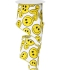 2.5 Inch Yellow Smiley Faces - Wired Edge Ribbon, White / Yellow, 2.5 Inch, (10 Yards) SALE ITEM