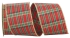 Wired Christmas Ribbon w/ Gold Edges - Highbirn Plaid Pattern 2.5 inch x 10 Yards (Lot Of 1 Spool) MADE IN USA - SALE ITEM
