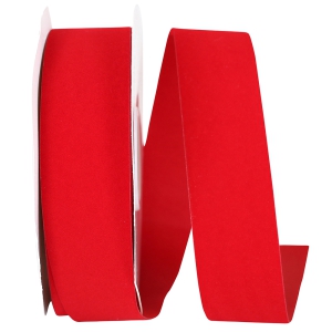 1.375 Inch Medium Red Velvet Outdoor Ribbon, 25 Yard Spool (1 Spool) SALE ITEM 
