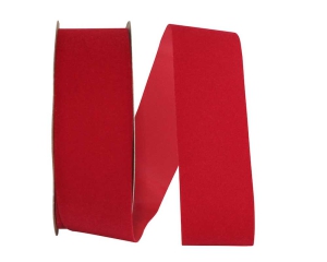 1.875 Inch Red Velorene Velvet Ribbon, 1-7/8 inch x 25 Yards (Lot of 1 Spool) SALE ITEM