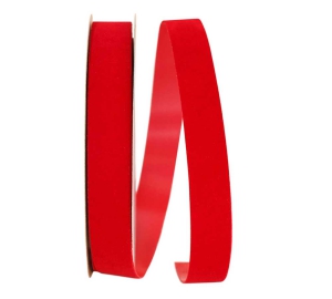 .875 Inch Outdoor Red Velvet Ribbon, 7/8 inch x 25 Yards (Lot of 1 Spool) MADE IN USA - SALE ITEM