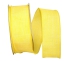 2.5 Inch Yellow Linen Wired Edge Ribbon, Yellow, 10 Yard Spool (1 Spool) SALE ITEM