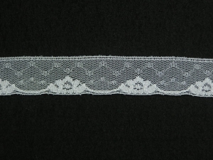 1 inch Flat Lace, white (50 yards) MADE IN USA