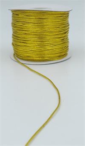 Gold, Metallic, Non-Stretch Tinsel Cord Rope 1.5mm x 100 Yards (1 Spool) SALE ITEM