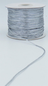 Silver, Metallic, Non-Stretch Tinsel Cord Rope 1.5mm x 100 Yards (1 Spool) SALE ITEM