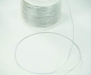 Silver, Metallic, Non-Stretch Tinsel Cord Rope 1/16 inch x 100 Yards (1 Spool) SALE ITEM