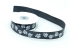 Printed " Paw Prints " Grosgrain Ribbon, Black with White Paws, 7/8 Inch x 25 Yards (1 Spool) SALE ITEM