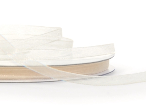 Organza Ribbon , Ivory, 1/4 Inch x 25 Yards (1 Spool) SALE ITEM