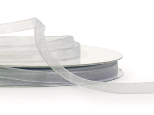 Organza Ribbon , Silver, 1/4 Inch x 25 Yards (1 Spool) SALE ITEM