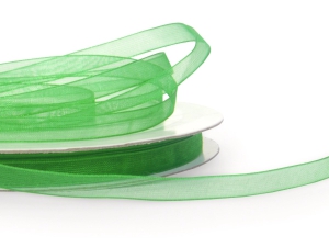 Organza Ribbon , Emerald, 1/4 Inch x 25 Yards (1 Spool) SALE ITEM
