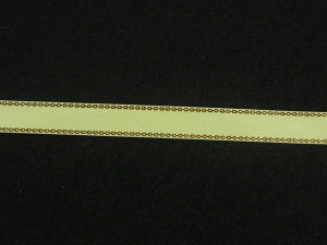 Double Face Satin Ribbon With Gold Edge, Yellow, 1/4 Inch x 50 Yards (1 Spool) SALE ITEM