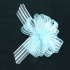 2" Wide Pull Bow Ribbon With 14 Loops - Blue Iridescent Solid and Sheer Striped Pull Bow  (Lot of 1 Pack) SALE ITEM