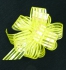 1.25" Wide Pull Bow Ribbon With 14 Loops - Yellow Iridescent Solid and Sheer Stripes (Lot of 1 Bow) SALE ITEM