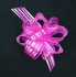 1.25" Wide Pull Bow Ribbon With 14 Loops - Fuchsia Iridescent Solid and Sheer Stripes (Lot of 1 Bow) SALE ITEM