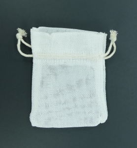 4"X5" White Burlap Pouches (Lot of 1 Poly Bag - 6 pcs. Per Poly Bag) SALE ITEM