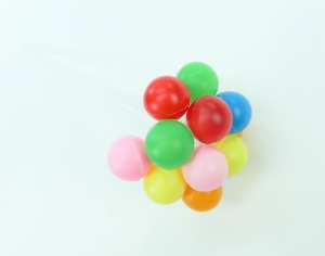 Balloon Cluster Pick with 12 - 0.75" Assorted Color Balloons (Lot of 12) SALE ITEM
