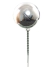 35MM Silver (Shiny) Plastic Ball Pick With 1 Ball Per Pick (Lot of 1 Box - 12 Dz.) SALE ITEM