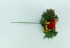 Burgundy Wreath Pick With Ball, Velvet Gift Box, Pine Cone, Pine Sprigs and Holly Leaves (Lot of 12 Sprays) SALE ITEM