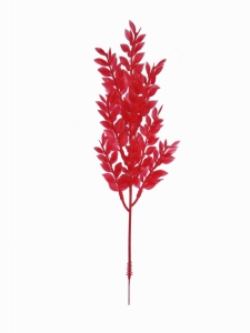 18 Inch Red Plastic Ruscus Spray With 11 Sprigs (Lot of 12 Sprays) SALE ITEM