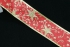 2.5 Inch Wired Christmas Ribbon With Gold Metallic Sparkle Stars on Red Satin,10 Yds (Lot of 1 Spool) SALE ITEM