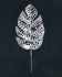 Silver Glittered Leaf Spray, 13.5 Inches (Lot of 1 Bag, 12 Leaves Per Bag) SALE ITEM