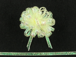 Pull Bow Ribbon , Ivory, 1/8 Inch x 50 Yards (1 Spool) SALE ITEM