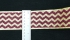 2.5 Inch Wired Christmas Ribbon with Gold Metallic Chevron Stripes on Burgundy Faux Burlap, 2-1/2 In. X 10 Yds (Lot of 1 Spool) SALE ITEM