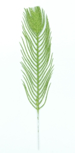 Glitter Leaves Green , 15 Inches (Lot of 1 Bag, 12 Leaves Per Bag) SALE ITEM
