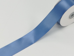 Single Faced Satin Ribbon , Smoke Blue, 1-1/2 Inch x 25 Yards (1 Spool) SALE ITEM