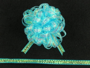 Pull Bow Ribbon , Turquoise, 1/4 Inch x 50 Yards (1 Spool) SALE ITEM