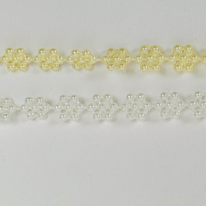 3/8 Inch Gold Flower Bead On A String Trim, Metallic Gold 3/8 Inch x 10 Yards (1 Spool) SALE ITEM