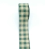 2.5 Inch Natural And Hunter Green Check Christmas Ribbon, 25 Feet Per Spool (Lot of 1 Spool) SALE ITEM