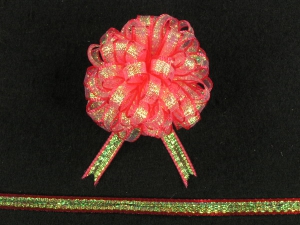 Pull Bow Ribbon , Coral, 1/8 Inch x 50 Yards (1 Spool) SALE ITEM