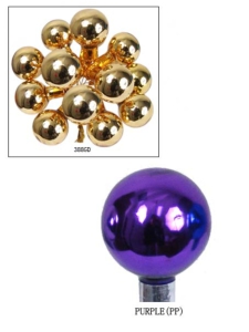 25MM Purple Glass Balls (Lot of 1 Box - 12  Bunches Per Box) SALE ITEM