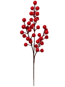 Red WATER-PROOF Berry Spray With 36 Berries, 14 Inches (lot of 1 Stem) SALE ITEM