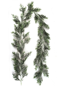 Iced - Snowy Frasier Fir Pine Christmas Garland, 75 Inches Long (lot of 1) SALE ITEM