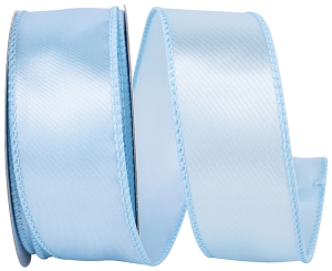 1.5 Inch Pale Blue Satin Ribbon With Wired Edges, 10 Yard Spool (1 Spool) SALE ITEM