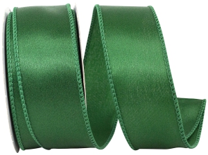 1.5 Inch Emerald Satin Ribbon With Wired Edges, 10 Yard Spool (1 Spool) SALE ITEM