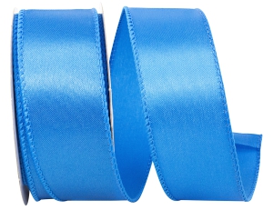 1.5 Inch Turquoise Satin Ribbon With Wired Edges, 10 Yard Spool (1 Spool) SALE ITEM