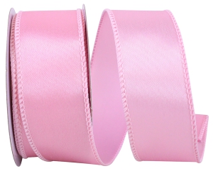 1.5 Inch Pink Satin Ribbon With Wired Edges, 10 Yard Spool (1 Spool) SALE ITEM