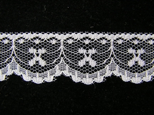 1 inch Flat Lace, white (83 yards) MADE IN USA