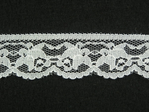 1.25 inch Flat Lace, Ivory (50 yards) MADE IN USA