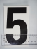 Number "5" - 5 Inch Sticker Decal Vinyl Adhesive Address Numbers Black & White (lot of 10) SALE ITEM MADE IN USA