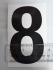 Number "8" - 5 Inch Sticker Decal Vinyl Adhesive Address Numbers Black & White (lot of 10) SALE ITEM MADE IN USA
