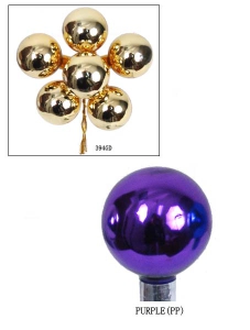 35MM Purple Glass Balls With Wire (Lot of 1 Box - 72 Glass Balls Per Box) SALE ITEM