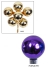 35MM Purple Glass Balls With Wire (Lot of 1 Box - 72 Glass Balls Per Box) SALE ITEM
