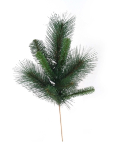 19 Inch Artificial Green Mixed Pine Spray x 9 (LOT OF 1 PC.) SALE ITEM