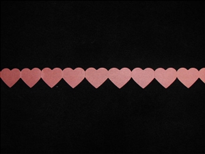 Paper Heart Garland, 9 feet (lot of 12) SALE ITEM