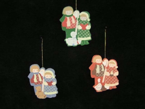 Country Boy And Girl Christmas Ornament (lot of 24) SALE ITEM