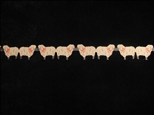 Paper Lamb Garland, 9 feet (lot of 12) SALE ITEM